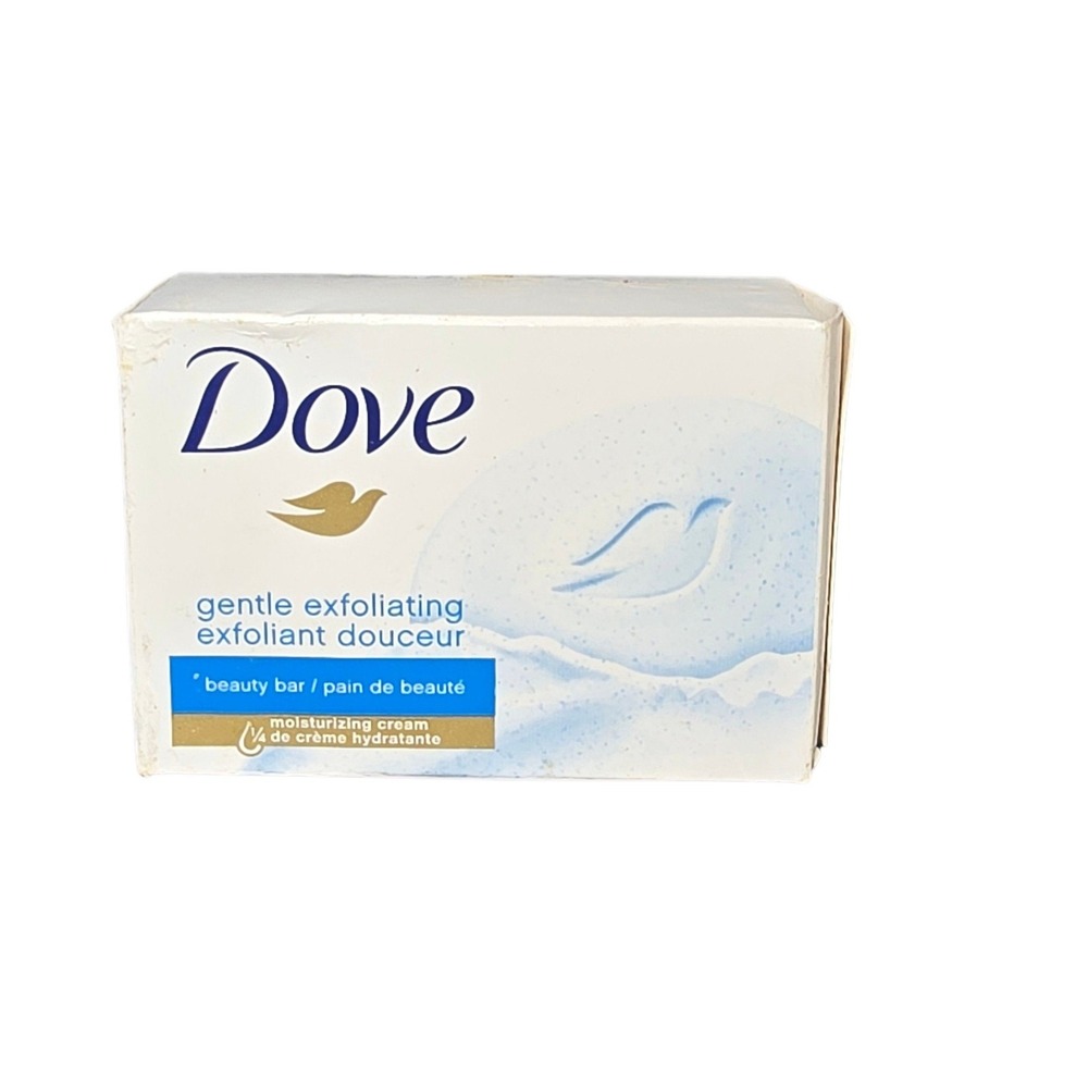 Dove Gentle Exfoliating Beauty Bar Soap 1/4 Moisturizing Cream New Boxed